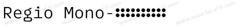 Regio Mono字体转换